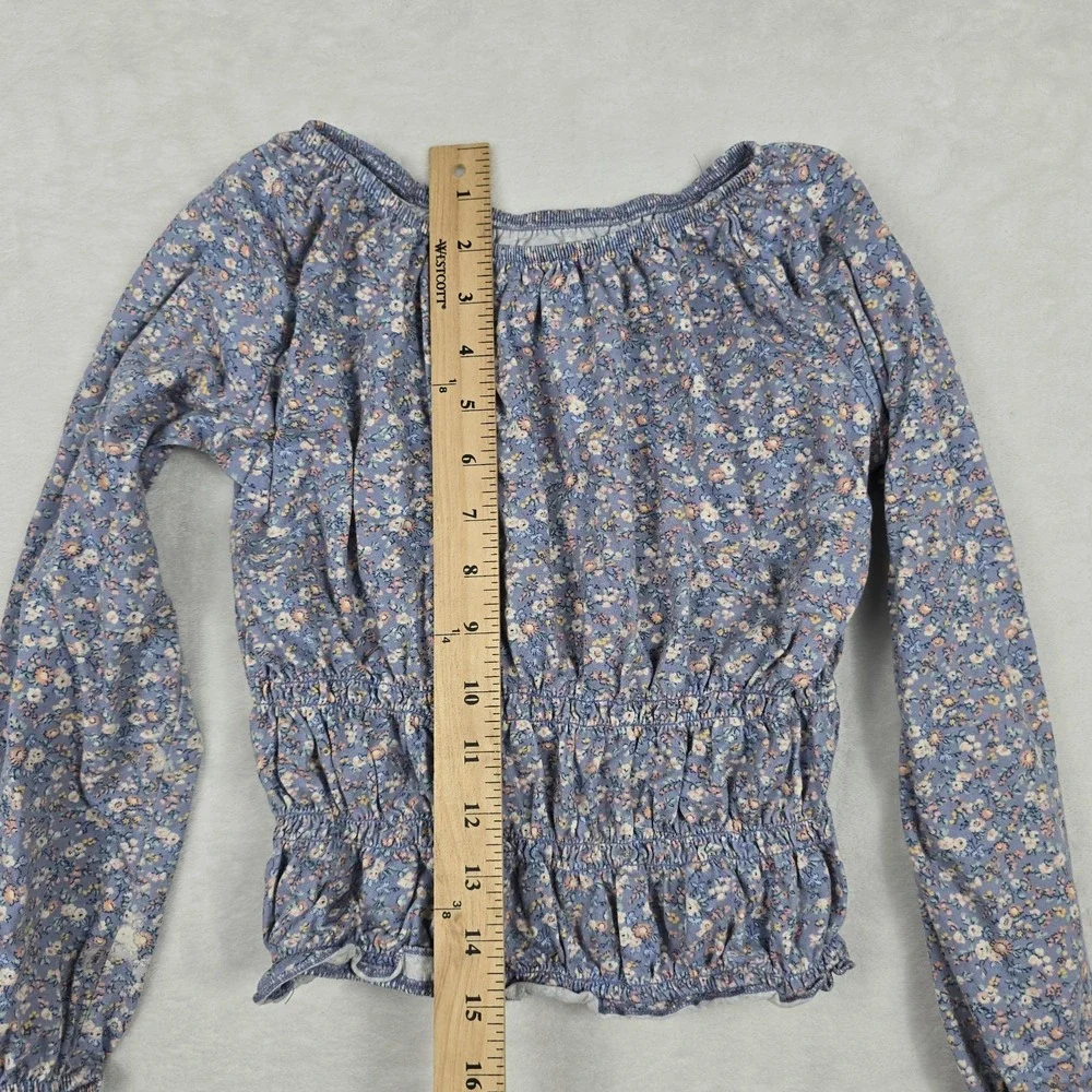 Oshkosh B'gosh Kid Girls Floral Print Smocked Shirt Size‎ 10 Purple